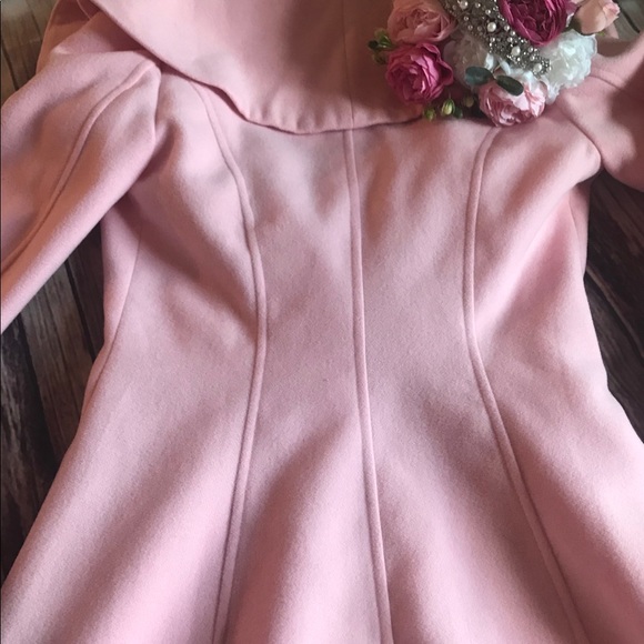 💐 Pink dressy pea coat size small 🛍 - Picture 5 of 7